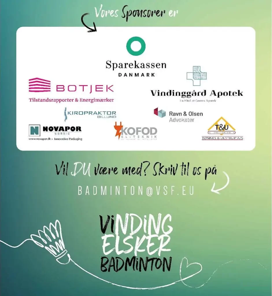 The perfect serve for success: NOVAPOR supports Vinding Badminton Club in Vejle